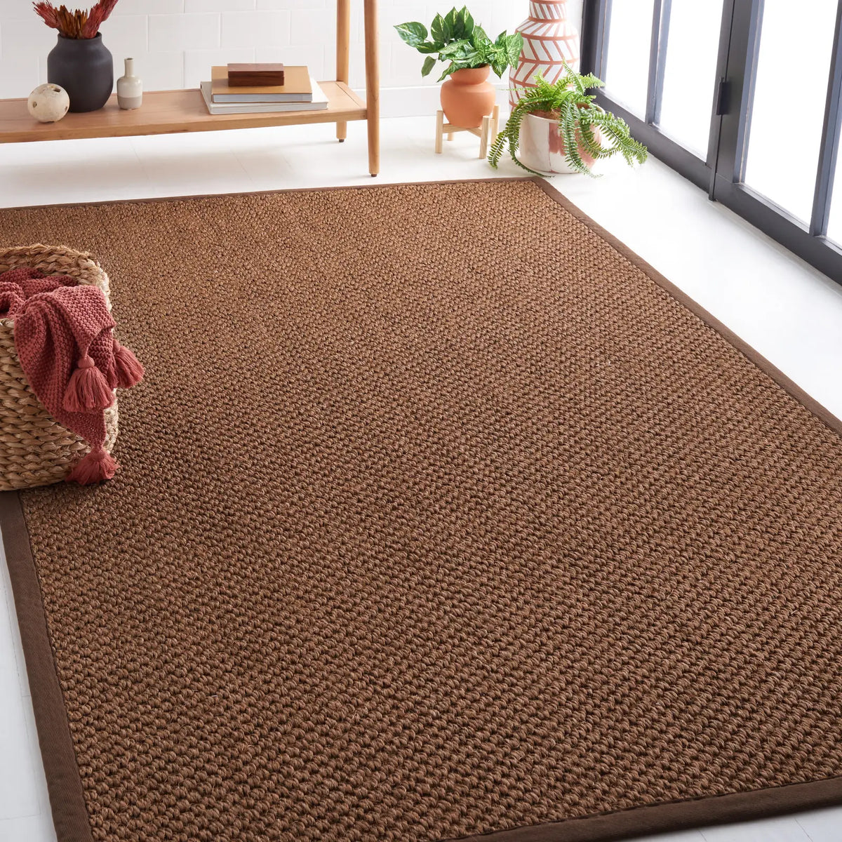 Safavieh Natural Fiber 4'-0" x 6'-0" Rug in Chocolate