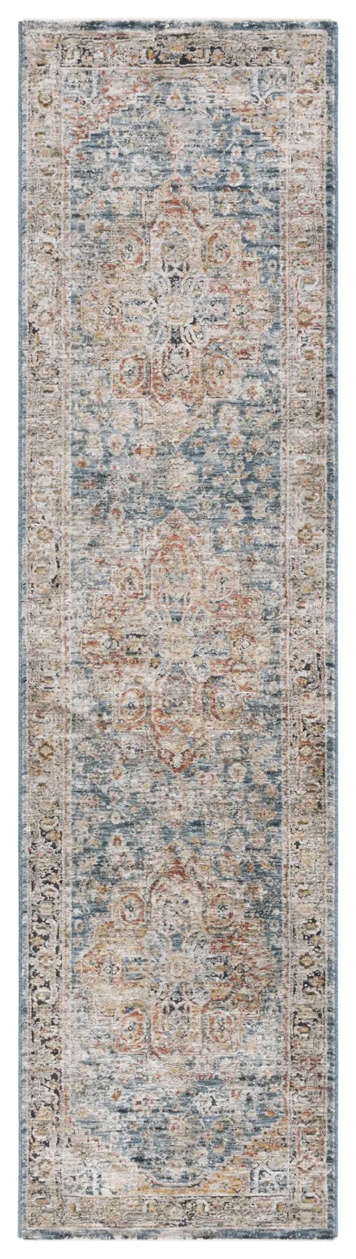 Safavieh Silverado 2'-0" x 8'-0" Rug in Blue / Rust