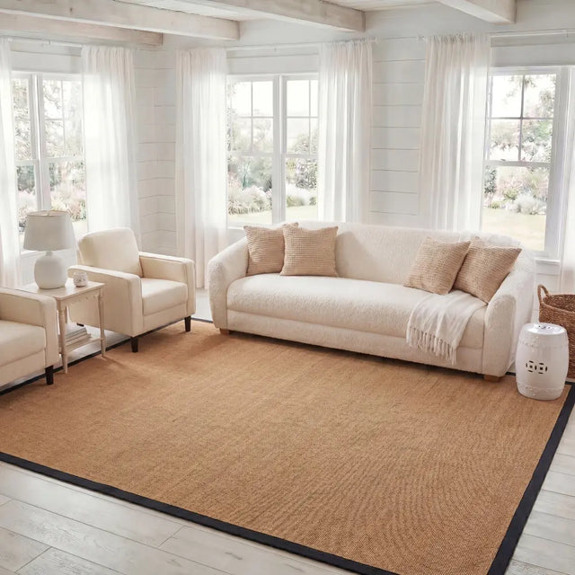 Safavieh Natural Fiber 8'-0" x 10'-0" Rug in Natural / Dark Grey