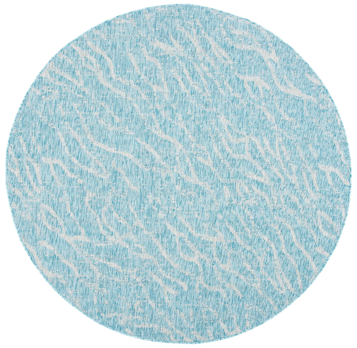 Safavieh Courtyard 6'-7" x 6'-7" Rug in Aqua / Grey