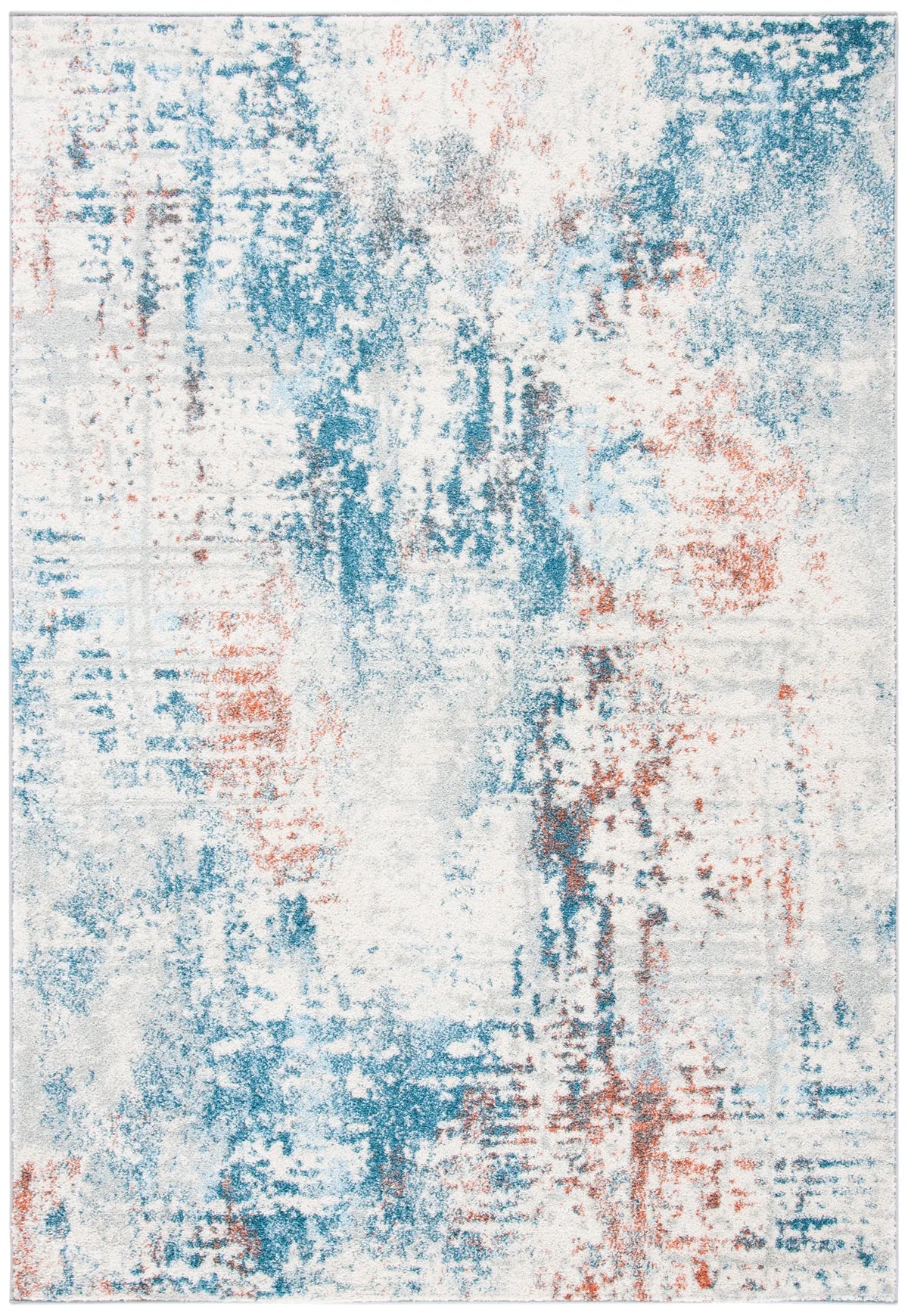 Safavieh Tulum 4'-0" x 6'-0" Rug in Ivory / Dark Blue