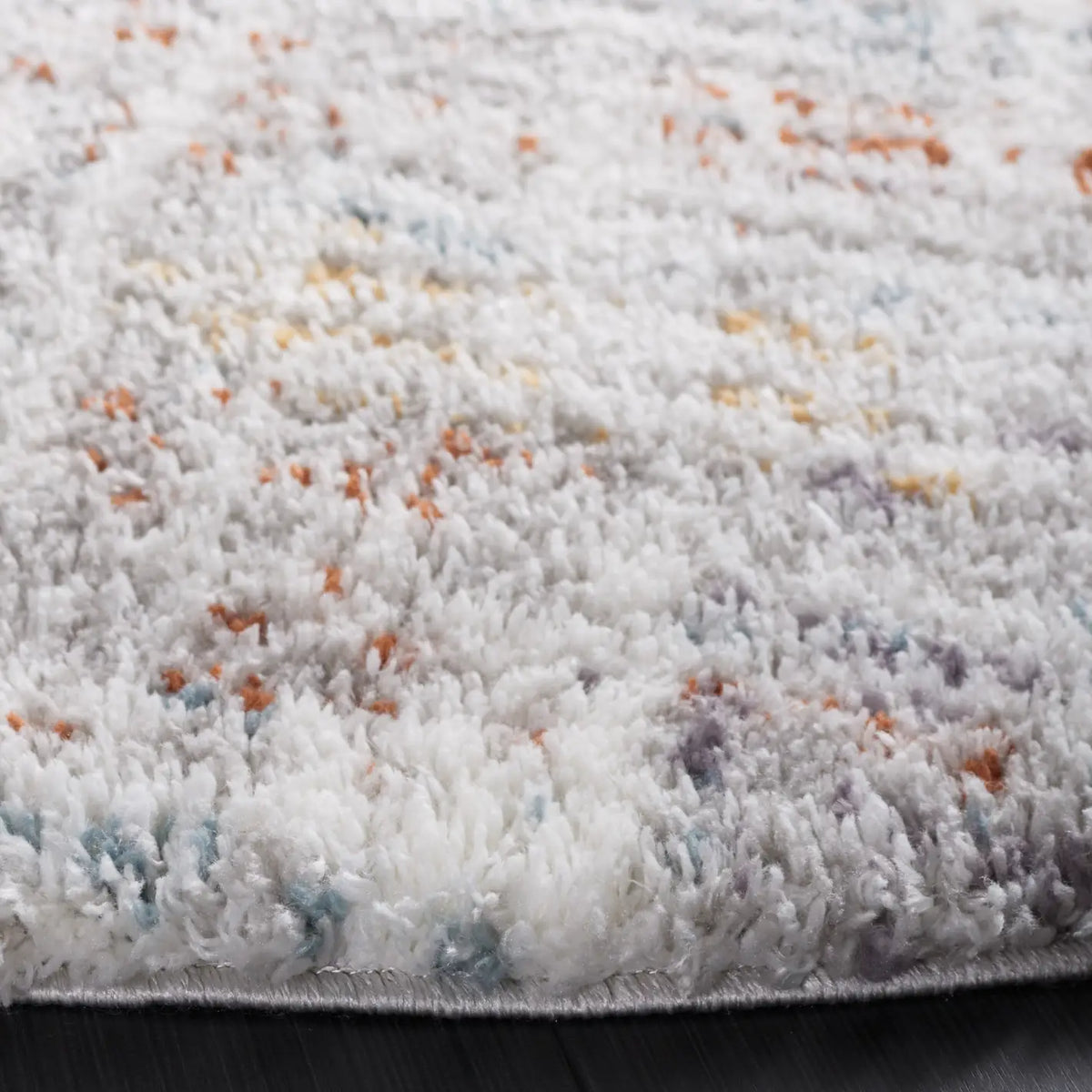 Safavieh Berber Shag 7'-0" x 7'-0" Rug in Blue Rust / Ivory