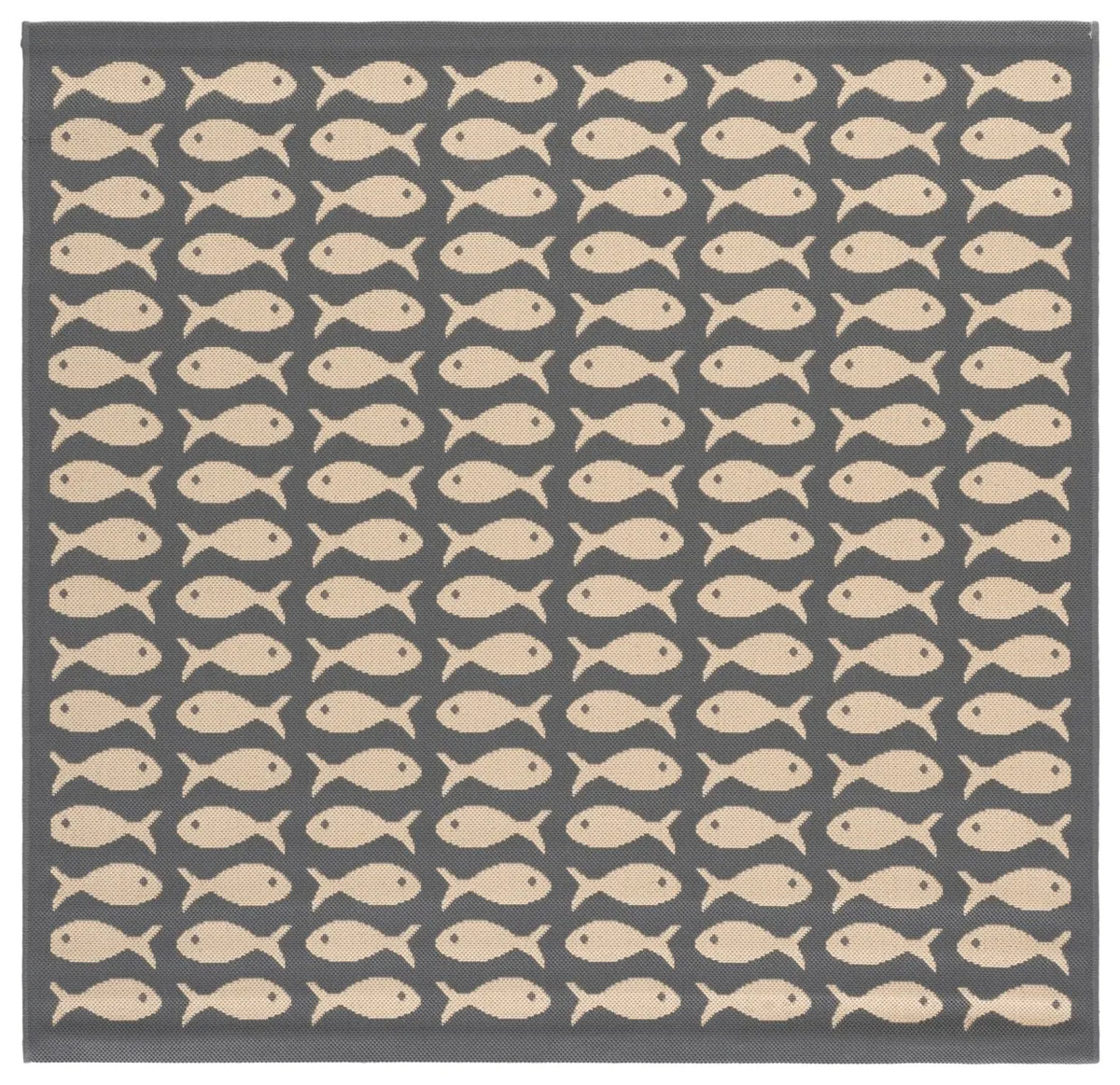 Safavieh Courtyard 5'-3" x 5'-3" Rug in Grey / Beige