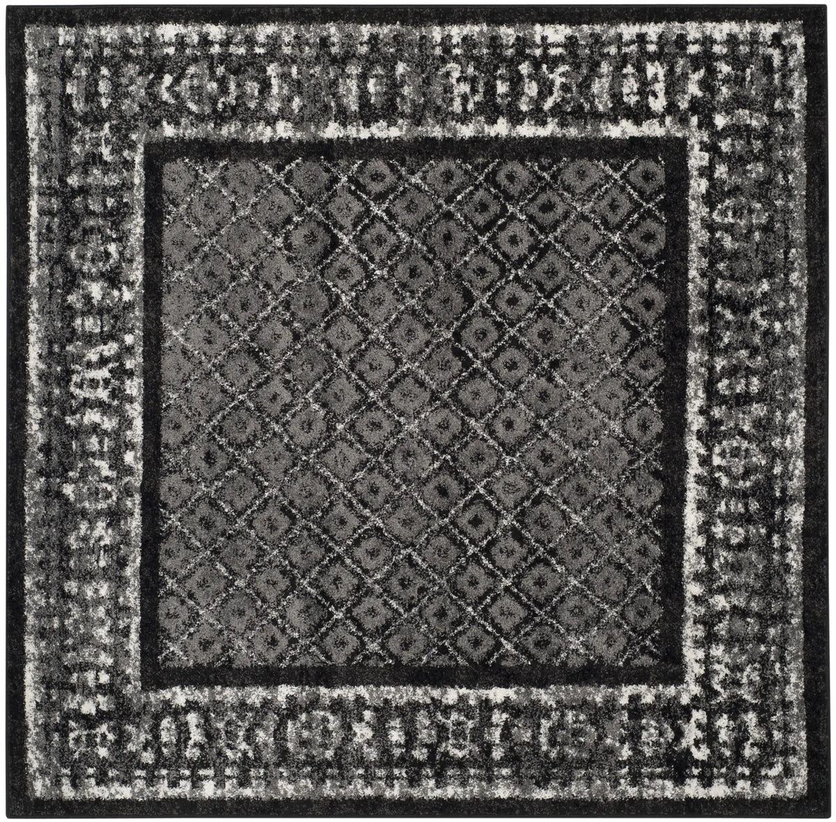 Safavieh Adirondack 6'-0" x 6'-0" Rug in Black / Silver