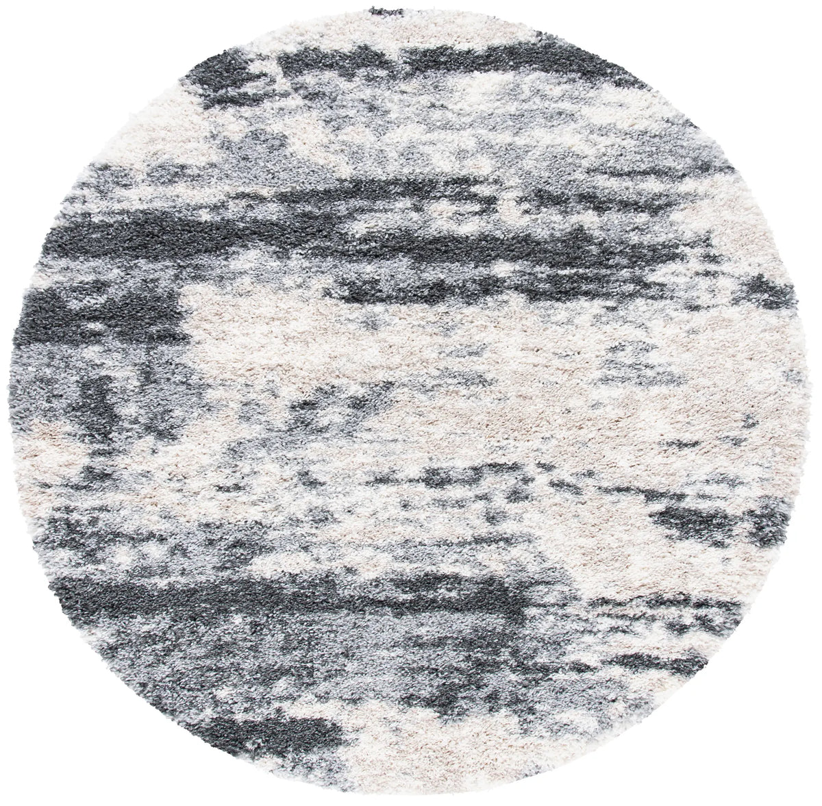 Safavieh Fontana Shag 800 10'-0" x 10'-0" Rug in Grey / Ivory