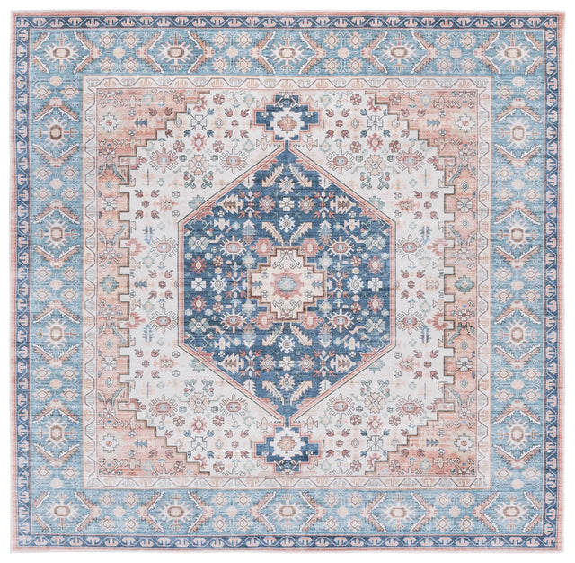 Safavieh Arizona 6'-0" x 6'-0" Rug in Rust / Aqua