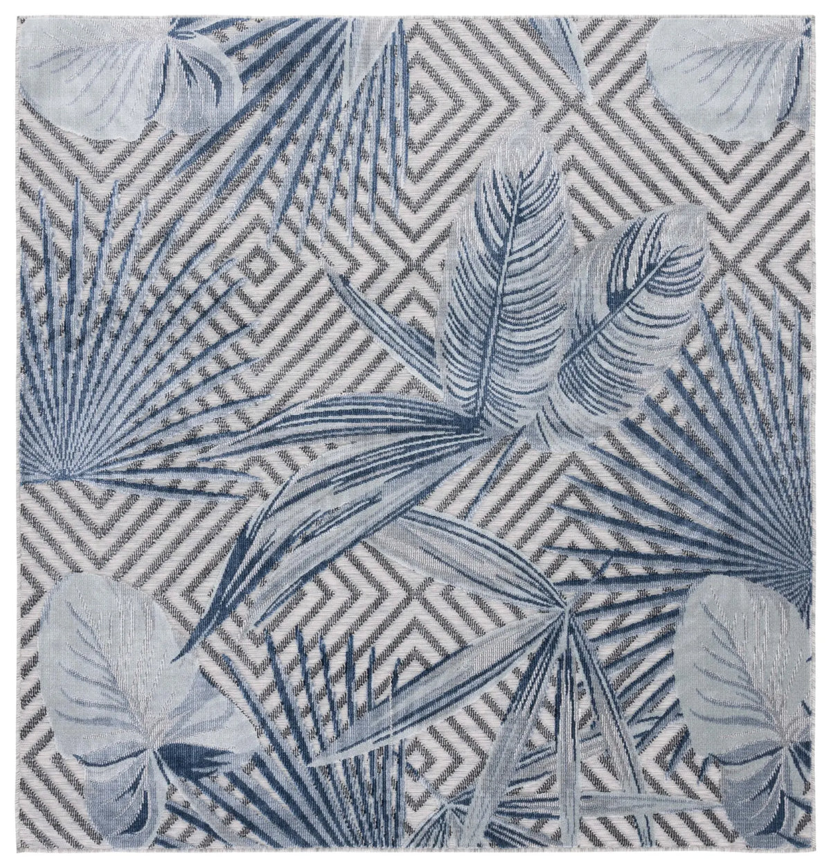 Safavieh Cabana 6'-5" x 6'-5" Rug in Ivory / Navy