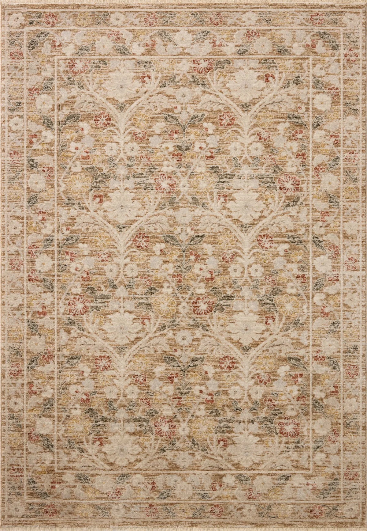 Loloi Clarisse CLS-01 Traditional Power Loomed Sand, Multi Rug - main flat