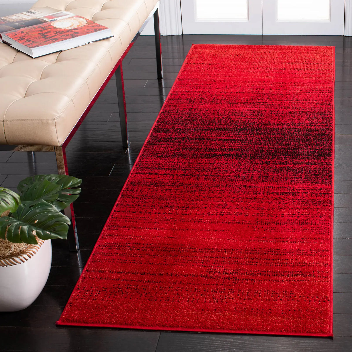 Safavieh Adirondack 2'-6" x 8'-0" Rug in Red / Black