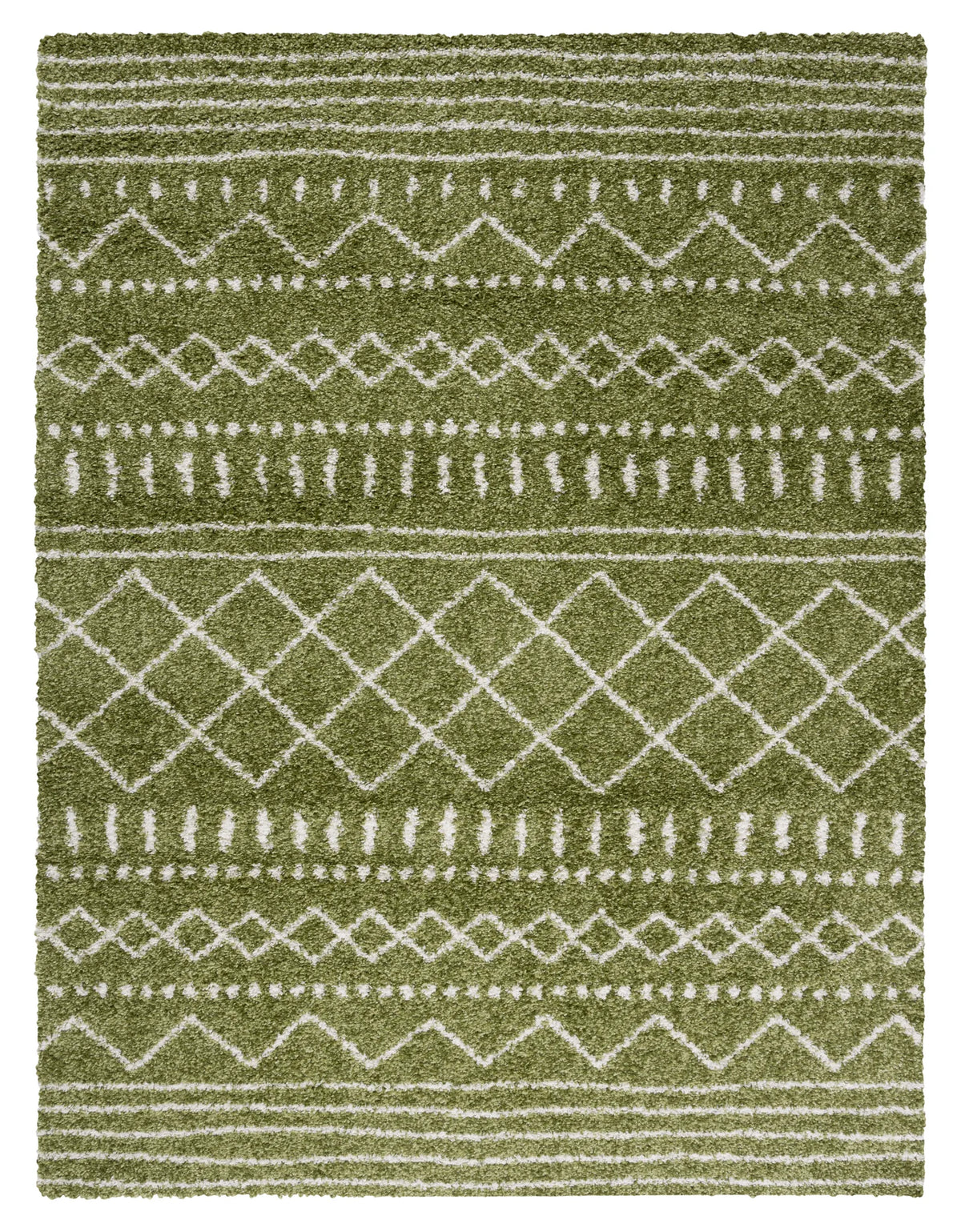 Safavieh Arizona Shag 10'-0" x 14'-0" Rug in Green / Ivory
