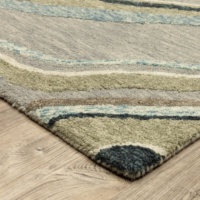 Oriental Weavers Sphinx Kipton KIP07 Blue Rugs - corner detail