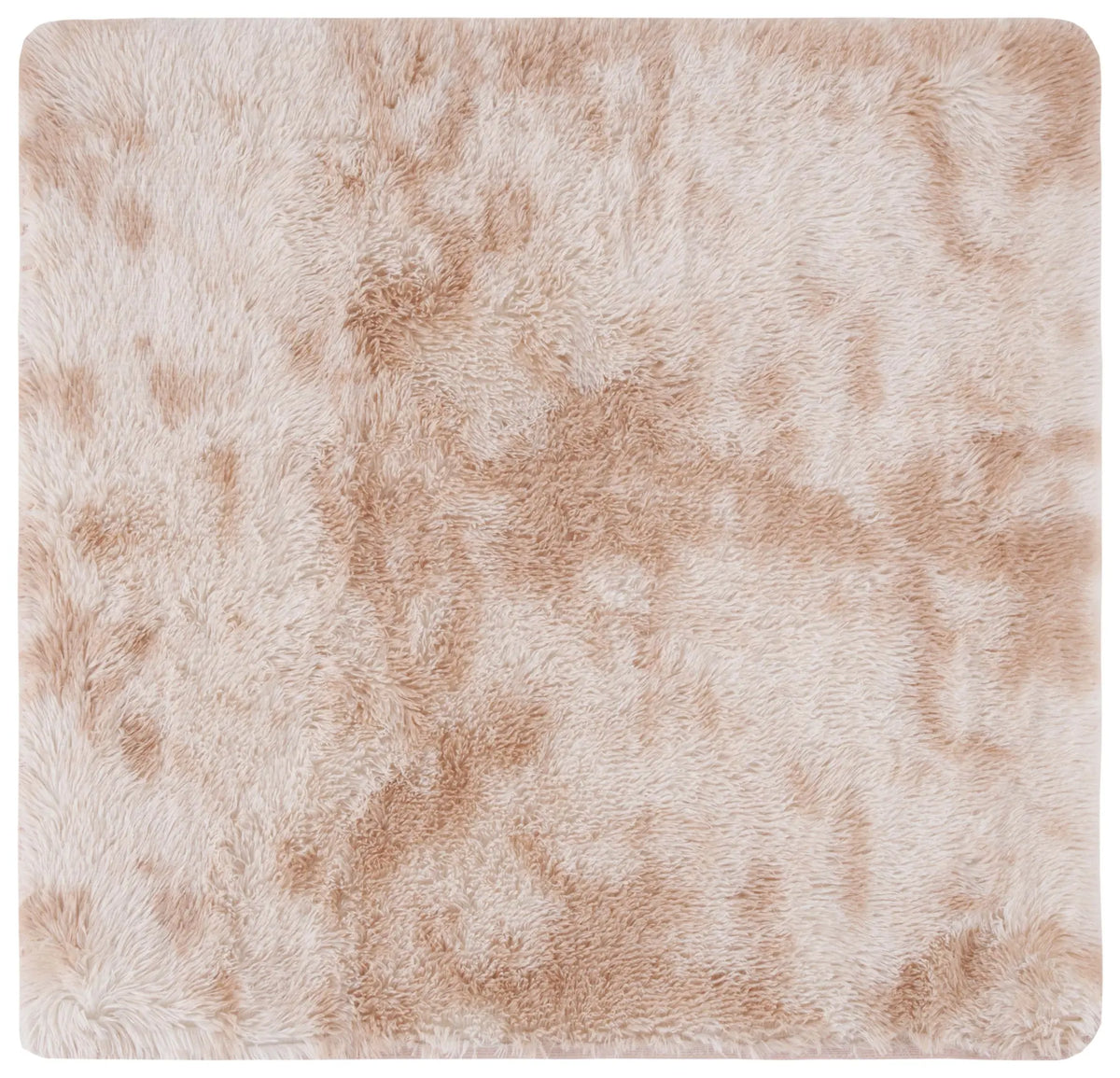 Safavieh Rainbow Shag 4'-0" x 4'-0" Rug in Light Beige