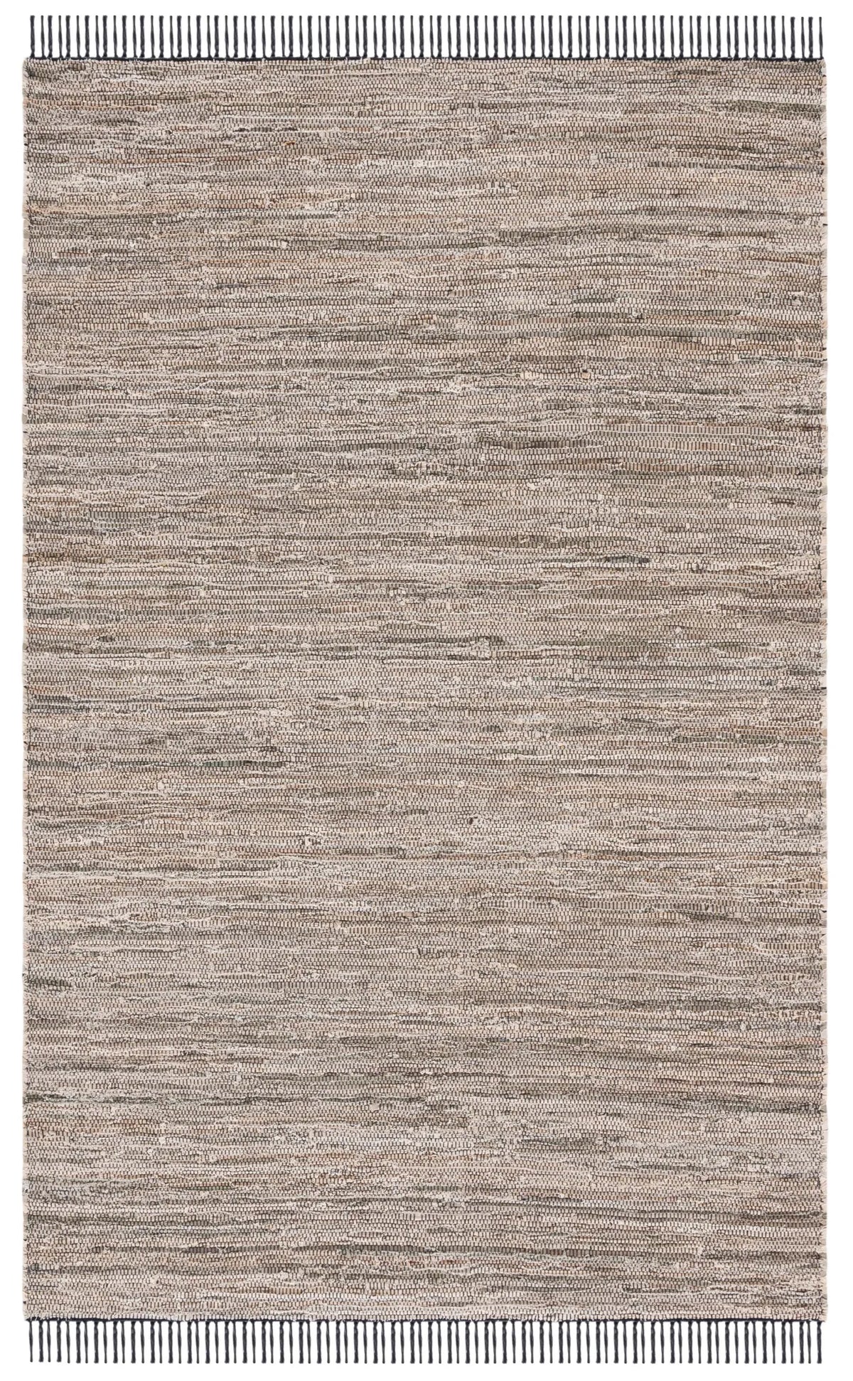 Safavieh Rag Rug 4'-0" x 6'-0" Rug in Beige / Black