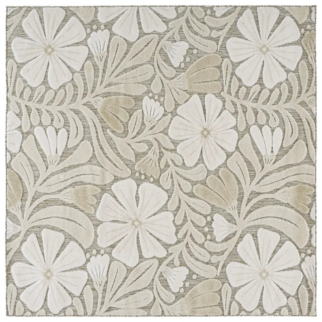 Safavieh Cabana 6'-7" x 6'-7" Rug in Green / Ivory
