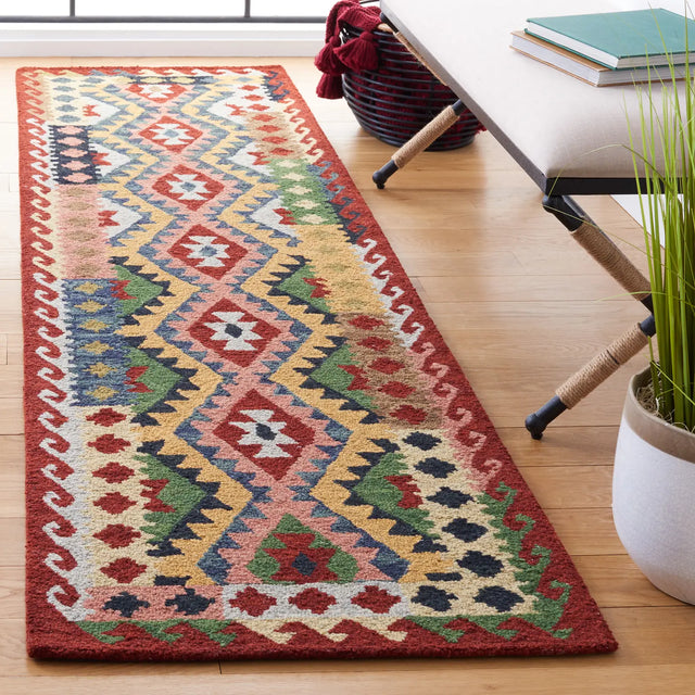 Safavieh Aspen 2'-3" x 9'-0" Rug in Red / Green