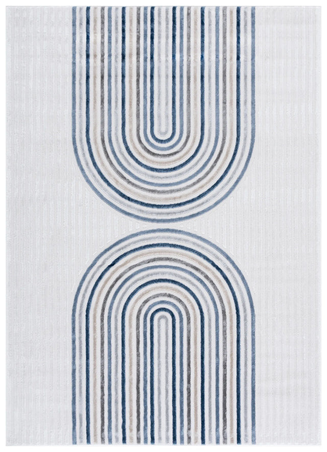 Safavieh Saylor 100 4'-0" x 6'-0" Rug in Ivory / Blue Grey