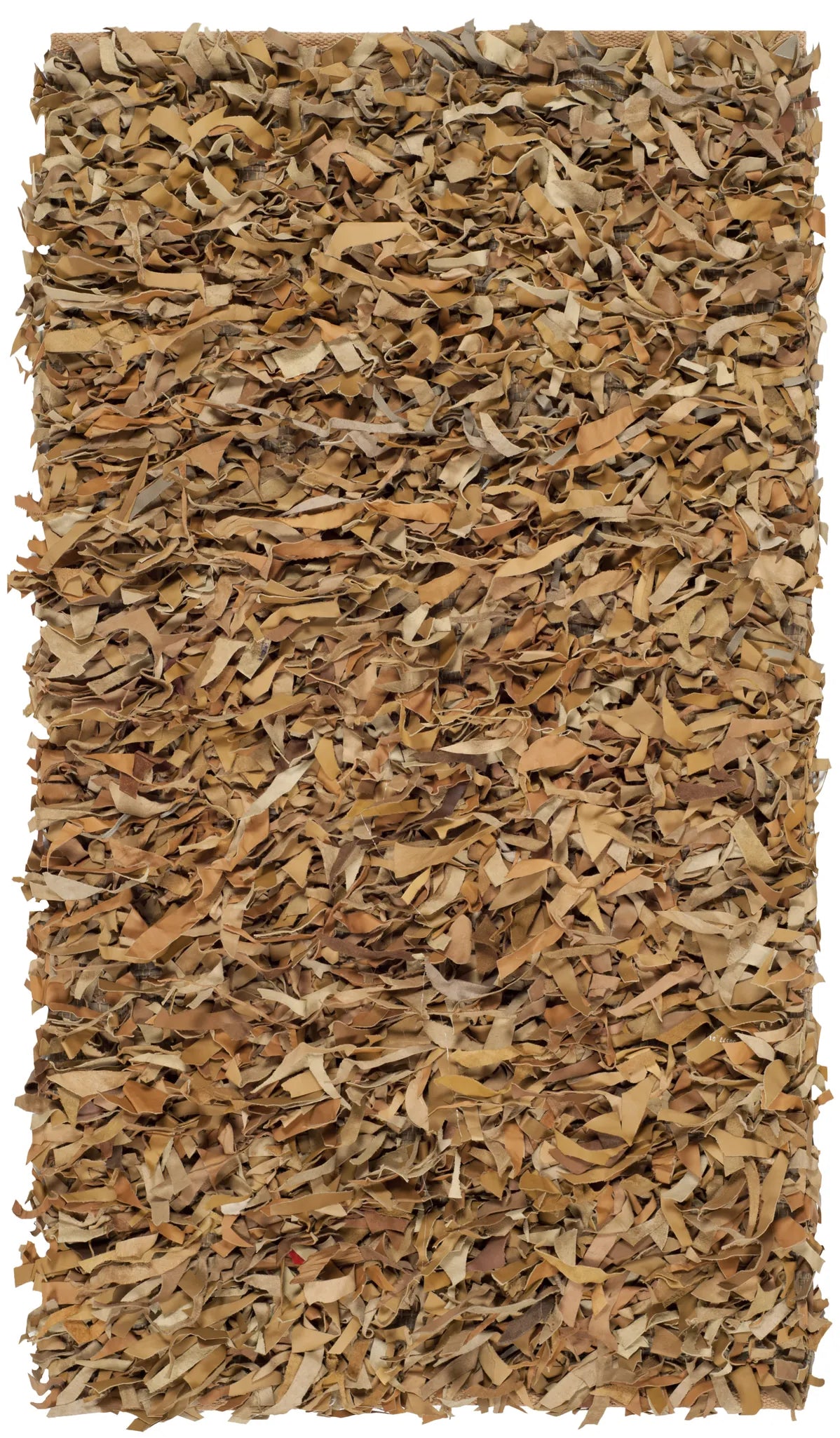 Safavieh Leather Shag 2'-3" x 4'-0" Rug in Light Gold