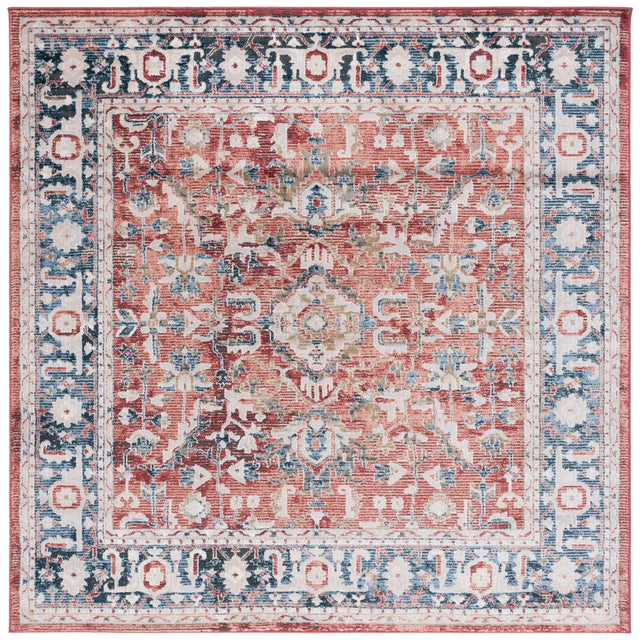 Safavieh Rosewood 6'-7" x 6'-7" Rug in Blue / Red