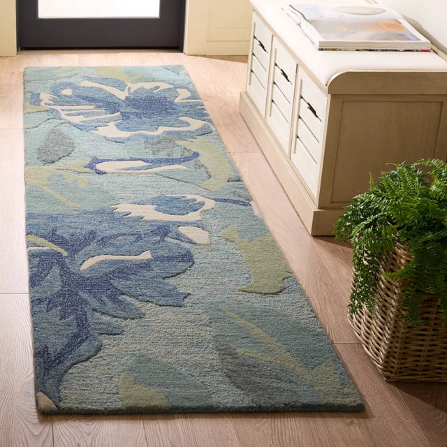 Safavieh Jardin 2'-3" x 8'-0" Rug in Blue / Ivory