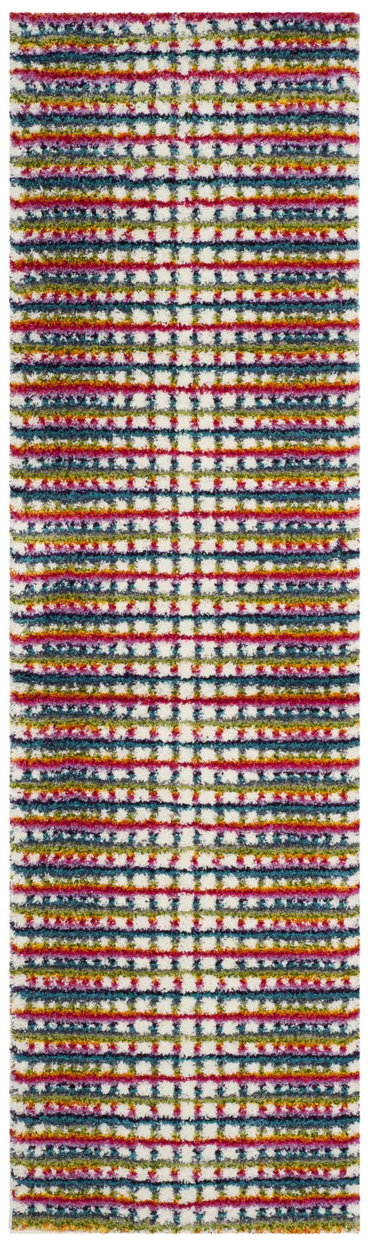 Safavieh Fiesta Shag 2'-3" x 8'-0" Rug in Cream / Multi