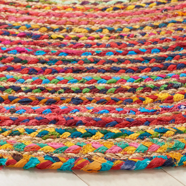 Safavieh Braided 6'-0" x 6'-0" Rug in Natural / Multi