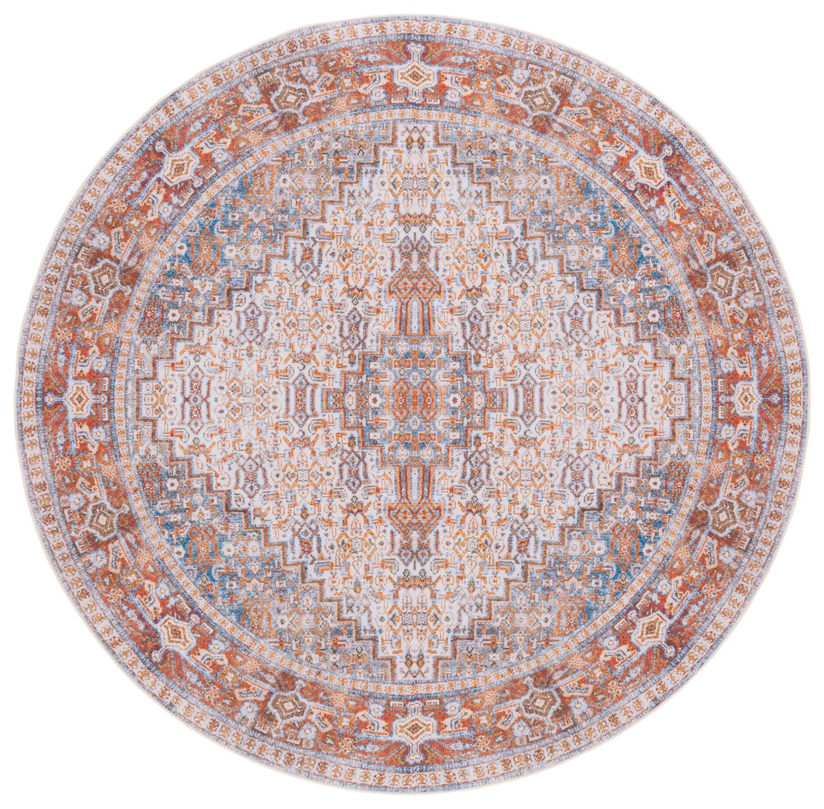 Safavieh Tucson 6'-0" x 6'-0" Rug in Beige / Rust