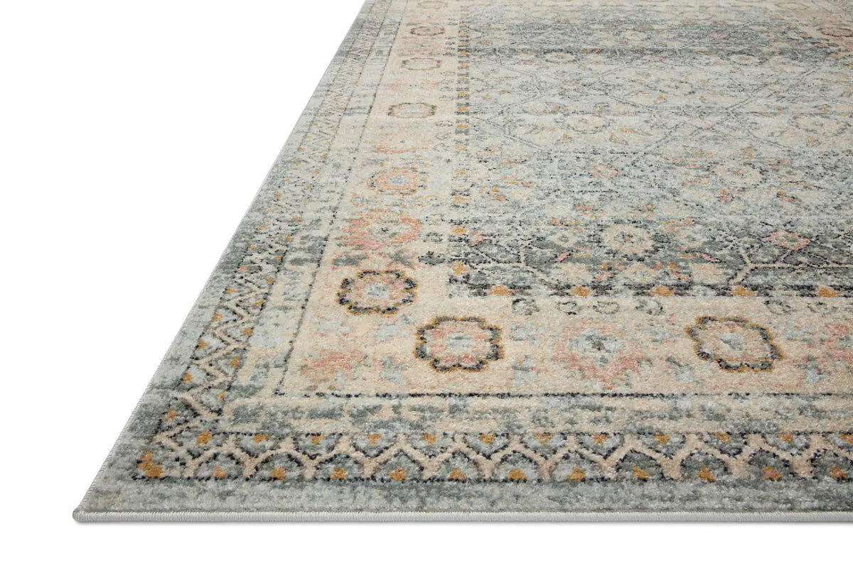 Loloi Jocelyn Joc-04 Sky/Multi Rugs - rug corner