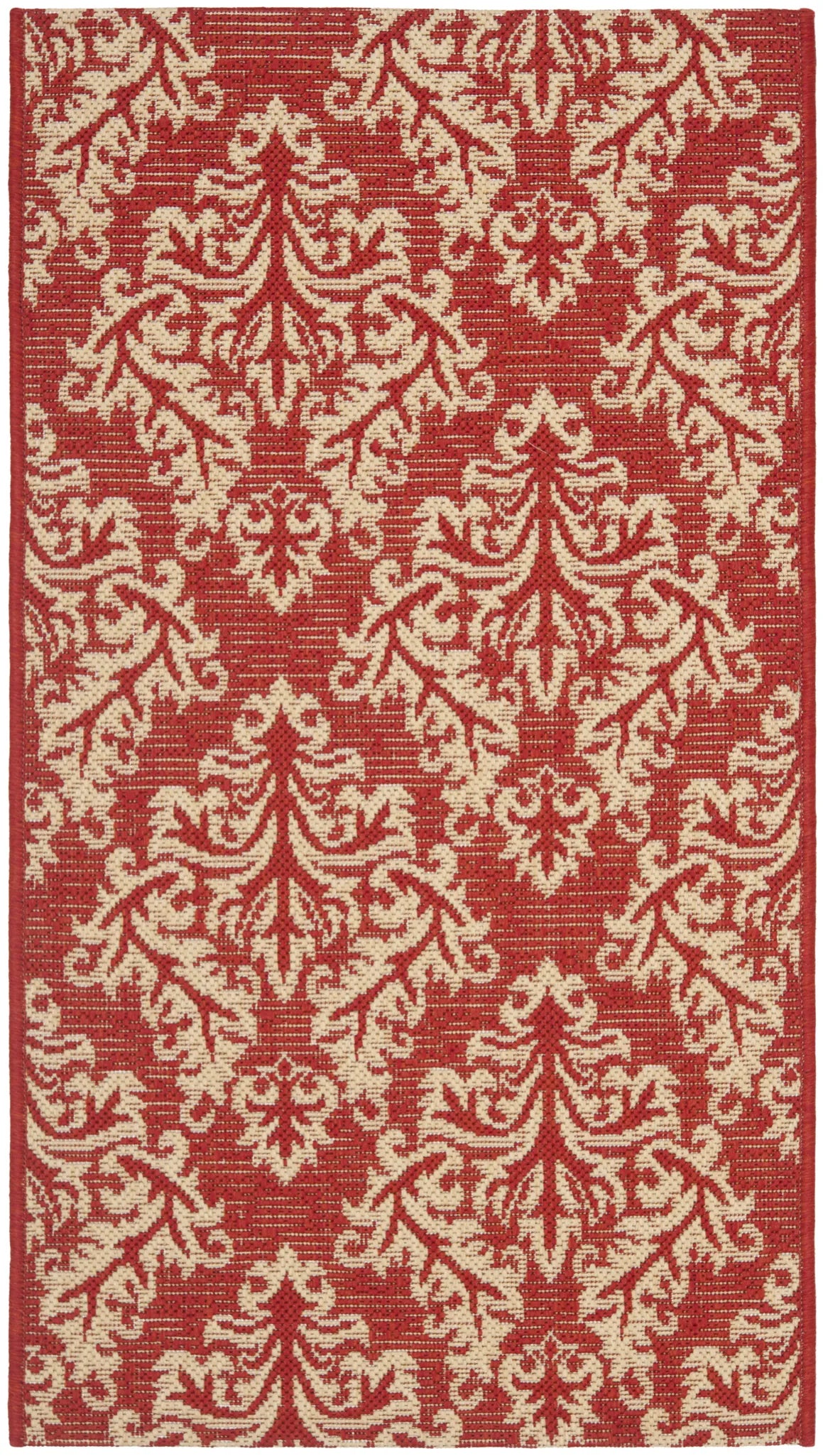Safavieh Courtyard 2'-0" x 3'-7" Rug in Red / Creme