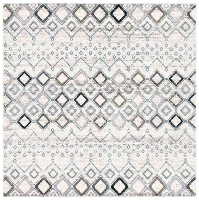 Safavieh Amsterdam 6'-7" x 6'-7" Rug in Ivory / Grey