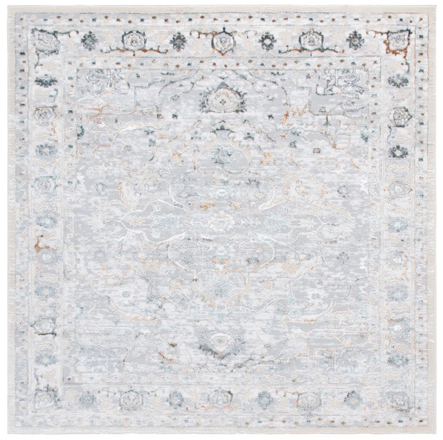 Safavieh Alenia 100 6'-7" x 6'-7" Rug in Grey / Beige Gold