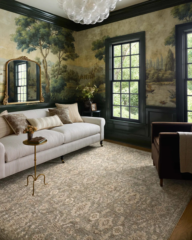 Chris Loves Julia x Loloi Palma PLM-03 Lagoon / Natural Rug - room scene 3
