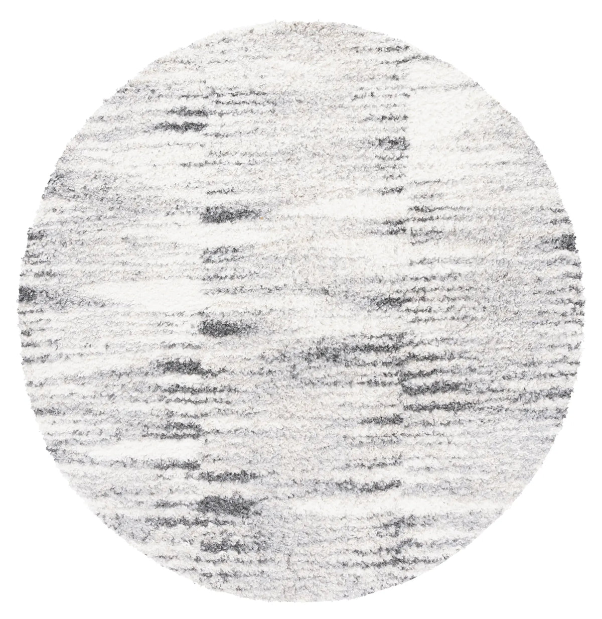 Safavieh Berber Shag 6'-7" x 6'-7" Rug in Grey / Ivory