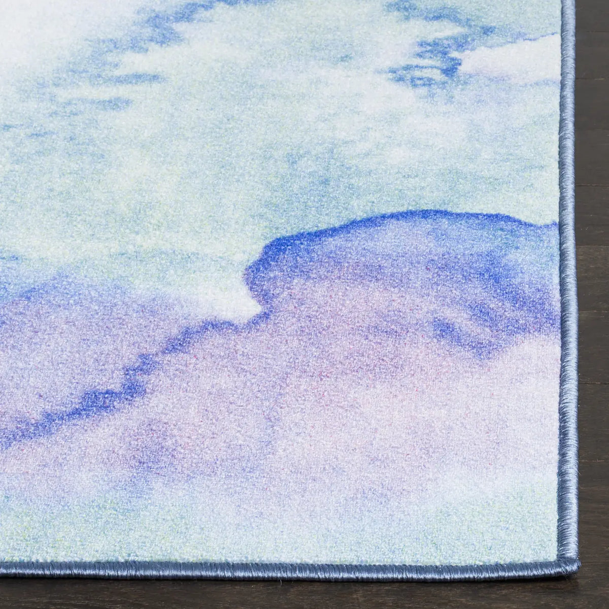 Safavieh Paint Brush 4'-4" x 6'-0" Rug in Blue / Lavender