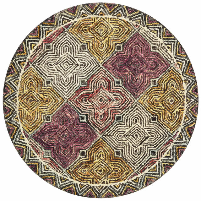 Loloi Spectrum Spe-03 Charcoal/Multi Rugs - round flat