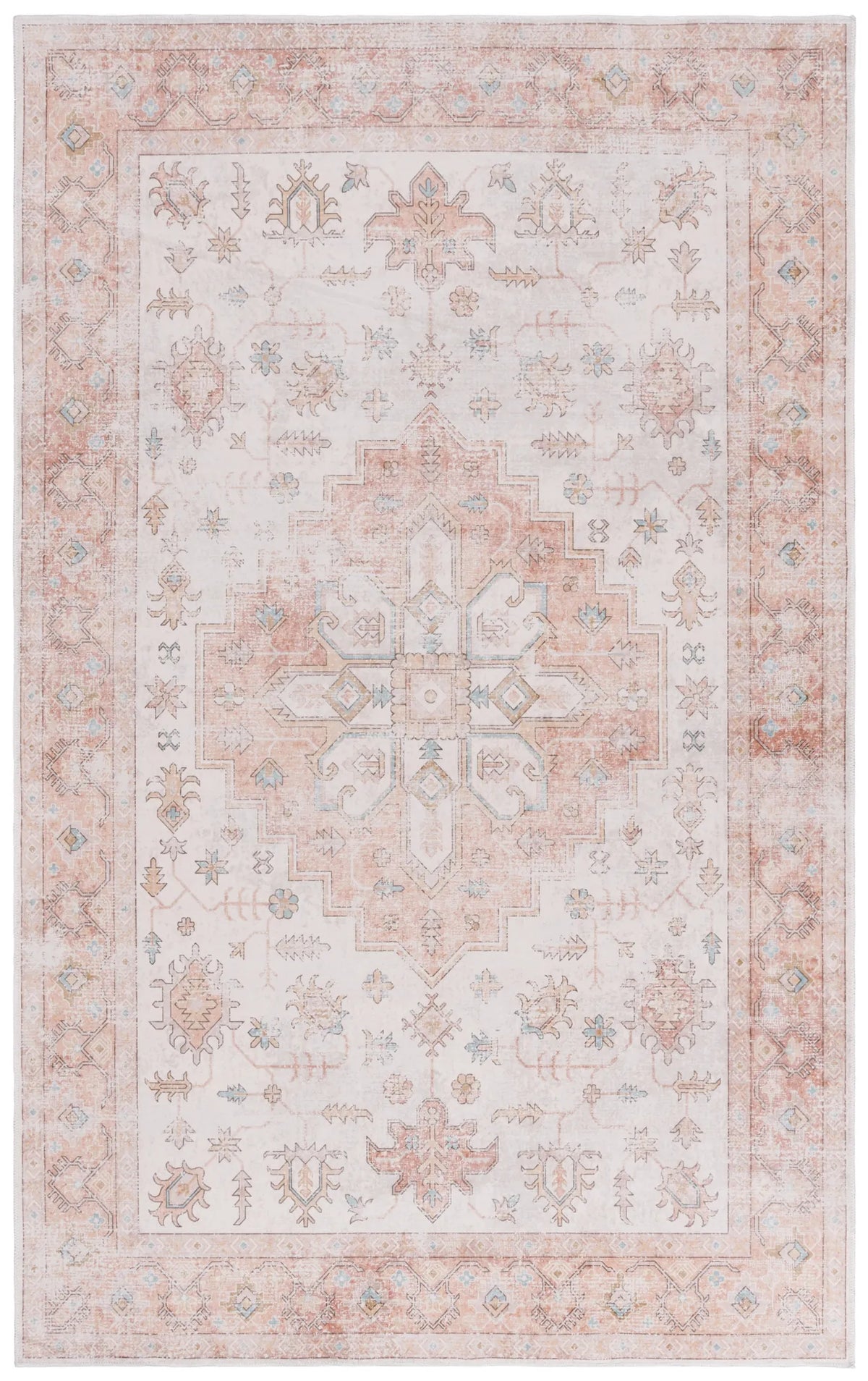 Safavieh Arizona 4'-0" x 6'-0" Rug in Rust / Beige