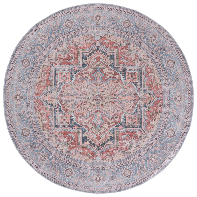 Safavieh Arizona 6'-0" x 6'-0" Rug in Rust / Blue
