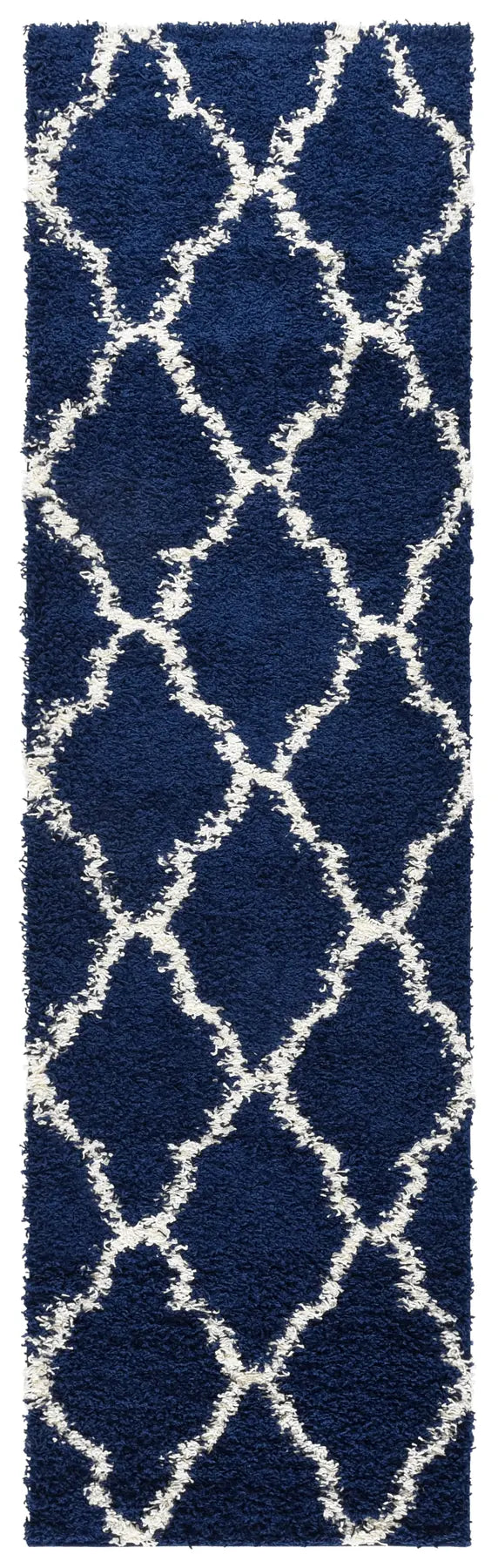 Safavieh Sgd-Dallas Shag 2'-3" x 10'-0" Rug in Navy / Ivory