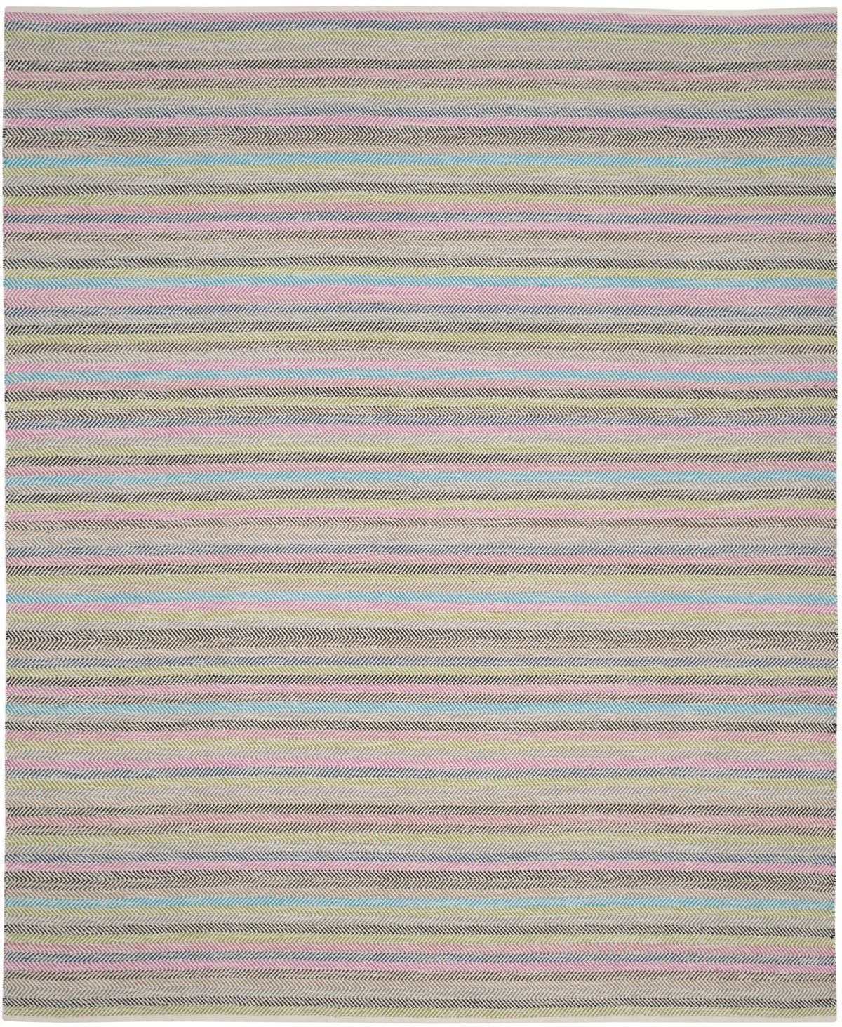 Safavieh Striped Kilim 8'-0" x 10'-0" Rug in Light Grey / Multi