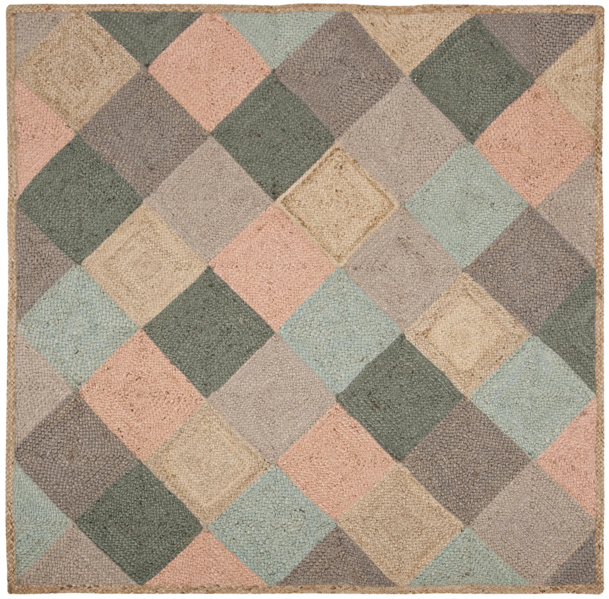 Safavieh Natural Fiber 6'-0" x 6'-0" Rug in Natural / Multi