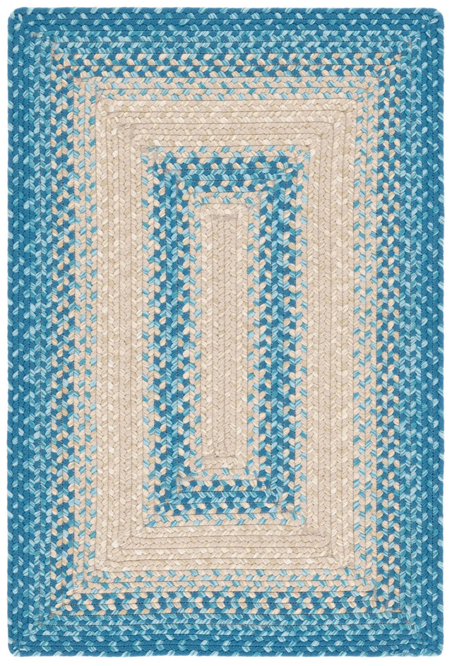 Safavieh Braided 2'-0" x 3'-0" Rug in Blue / Beige