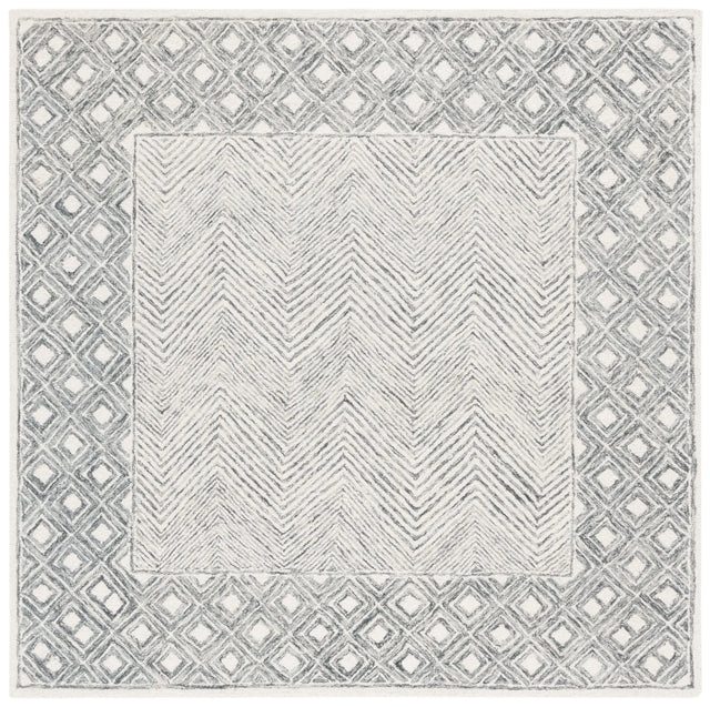Safavieh Ebony 6'-0" x 6'-0" Rug in Grey / Ivory