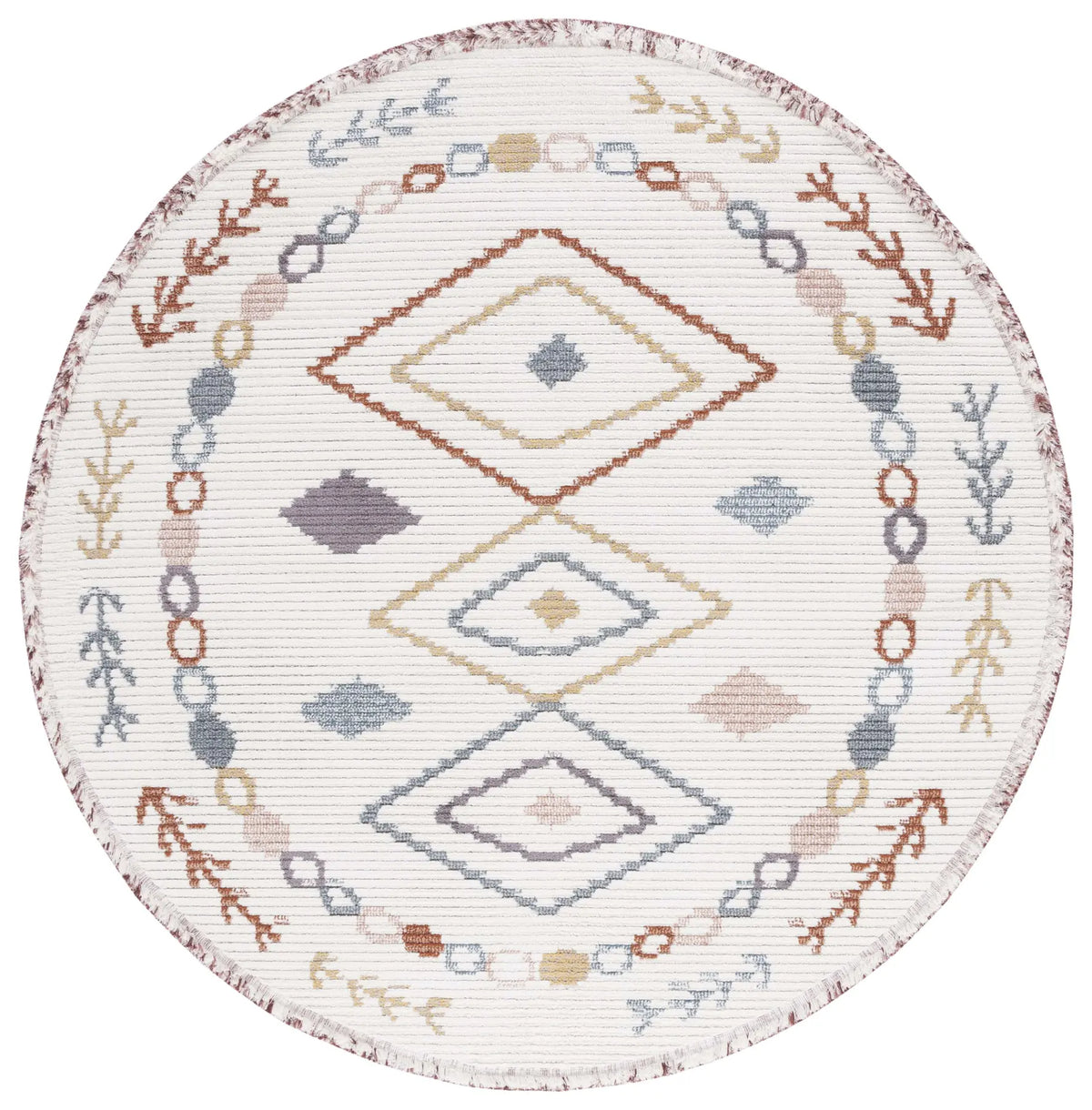 Safavieh Marrakesh 6'-7" x 6'-7" Rug in Ivory / Multi