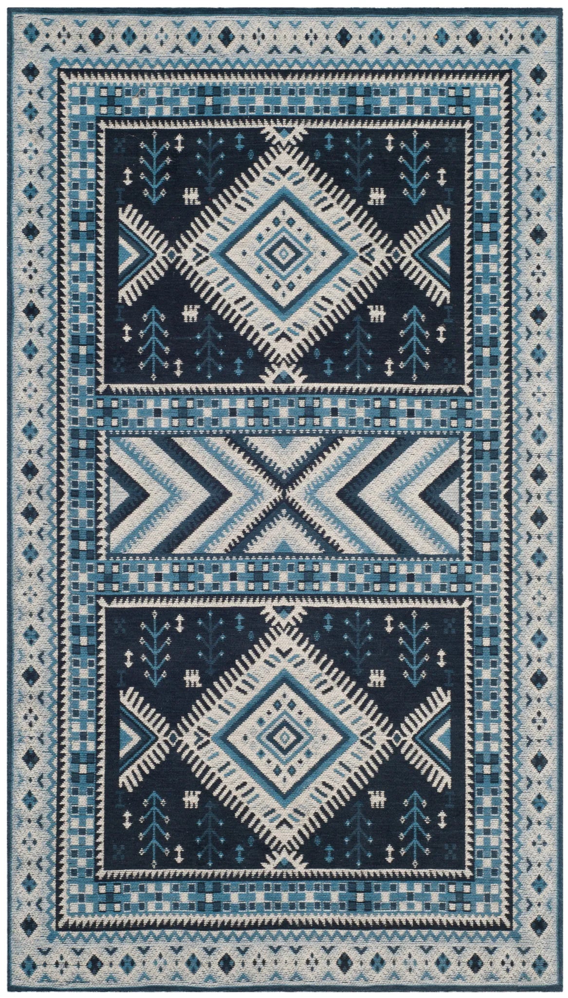 Safavieh Classic Vintage 3'-0" x 5'-0" Rug in Navy / Light Blue