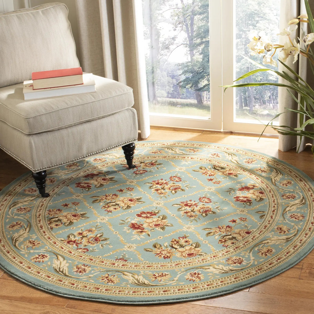 Safavieh Lyndhurst 5'-3" x 5'-3" Rug in Blue / Blue