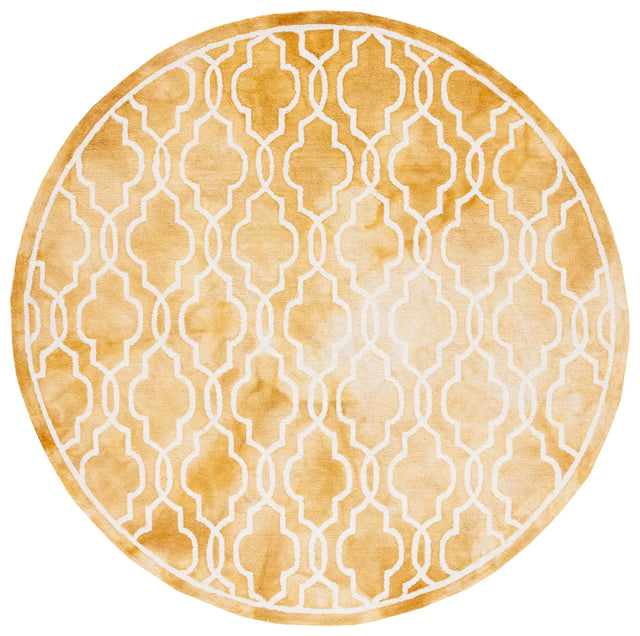 Safavieh Dip Dye 7'-0" x 7'-0" Rug in Gold / Ivory