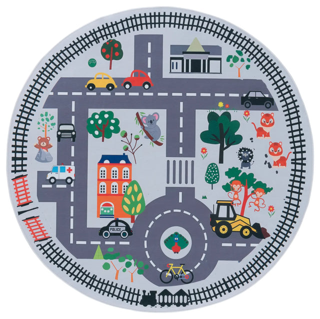 Safavieh Tacoma Kids 100 5'-0" x 5'-0" Rug in Ivory / Grey