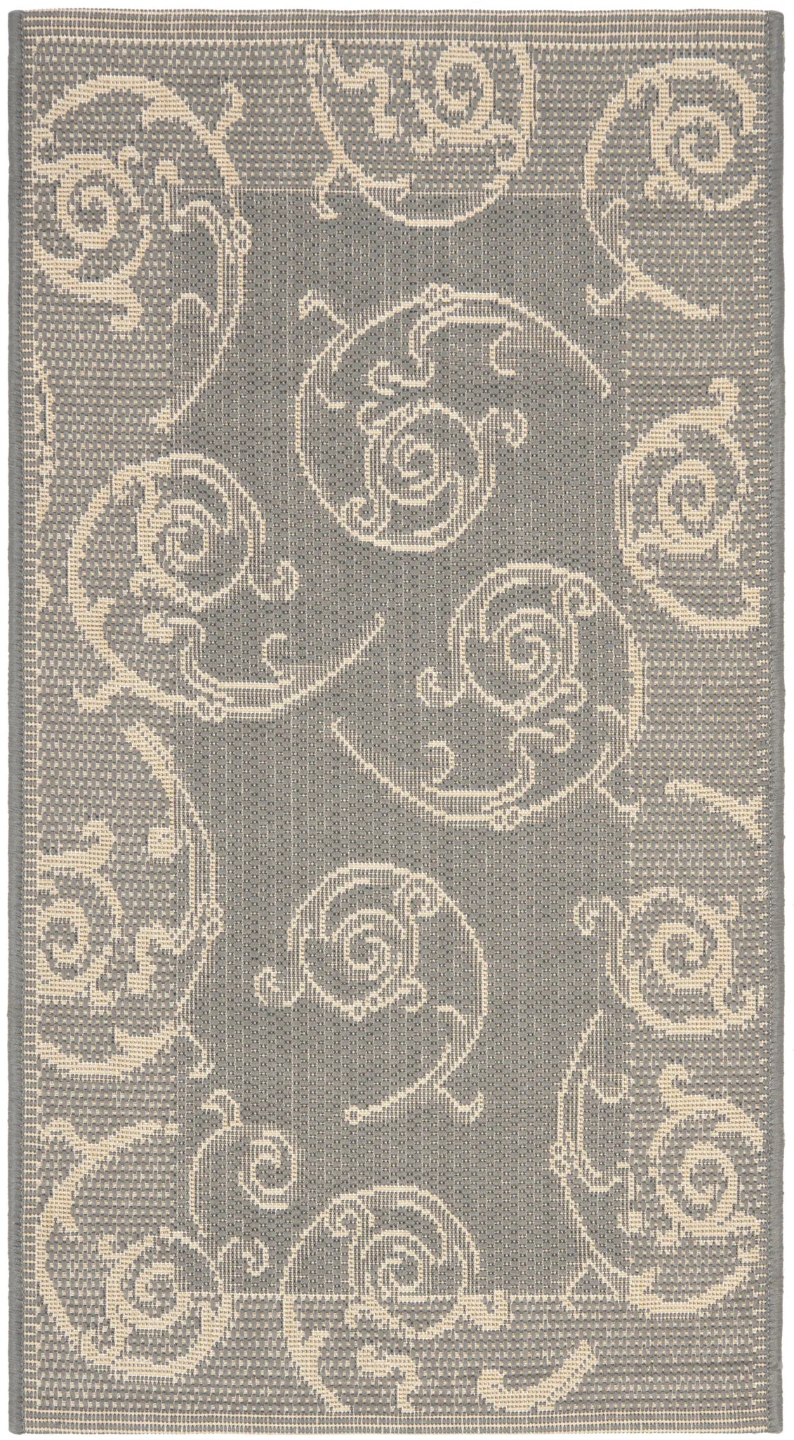 Safavieh Courtyard 2'-0" x 3'-7" Rug in Grey / Natural