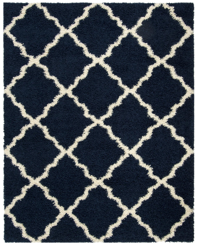 Safavieh Sgd-Dallas Shag 10'-0" x 14'-0" Rug in Navy / Ivory