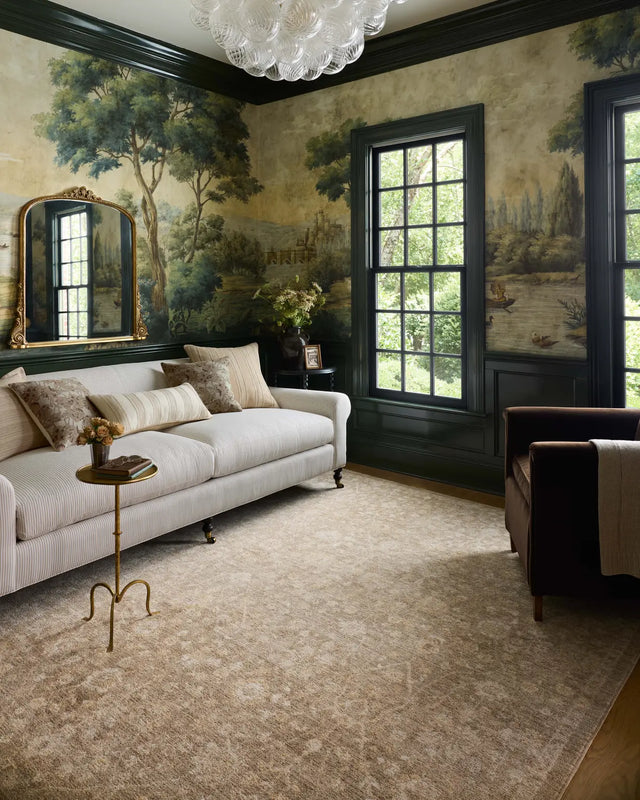 Chris Loves Julia x Loloi Palma PLM-01 Bark / Natural Rug - room scene 3