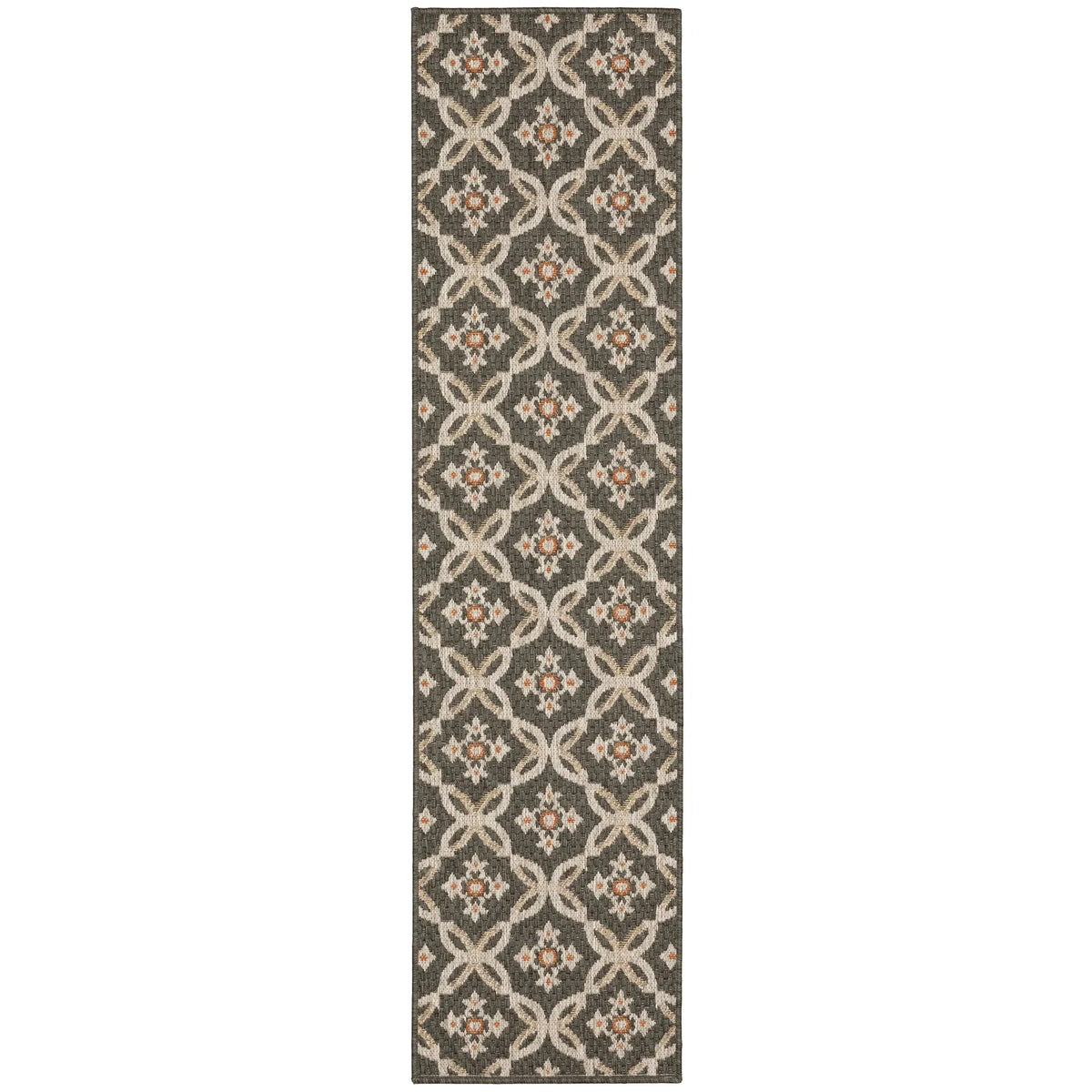 Oriental Weavers Sphinx Latitude 1904K Grey / Orange Rugs - runner
